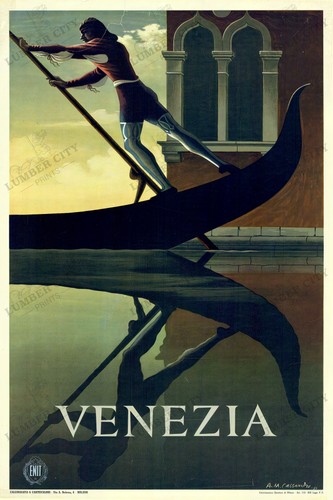 Venezia venice gondolier 1951 - venice,