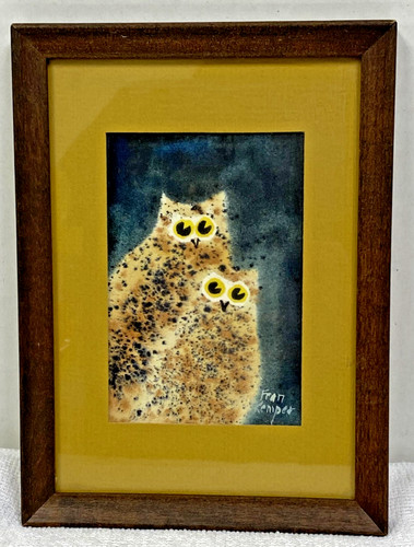 Vintage artist signed brown - signed,
