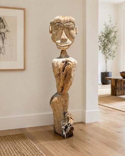 Hand carved redwood - hand,