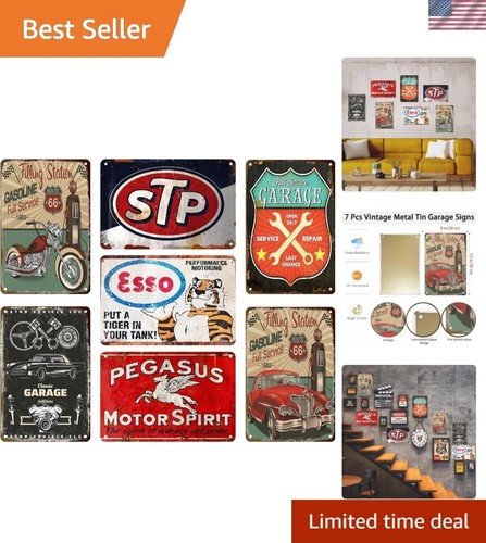 Pcs vintage metal tin - 7,