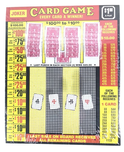 Joker card game punch - $1.00,