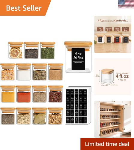 Square glass spice - square,