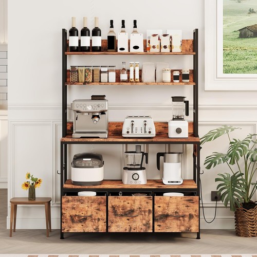 Bakers rack with power outlet - rack,