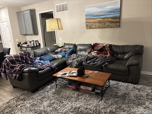 Full size leather couch - full,