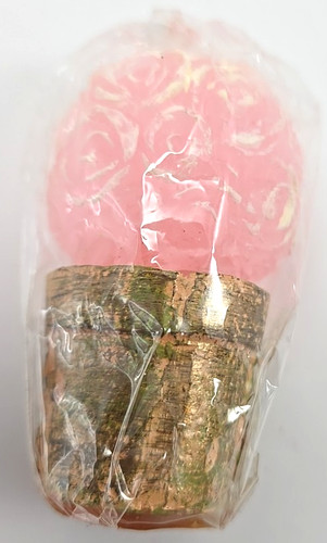 Pink rose flower pot - pink,