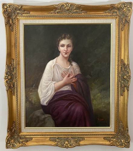Large oil painting portrait - -,