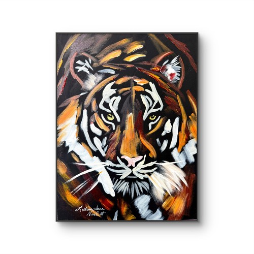 Tiger x12 abstract - 16"x12",