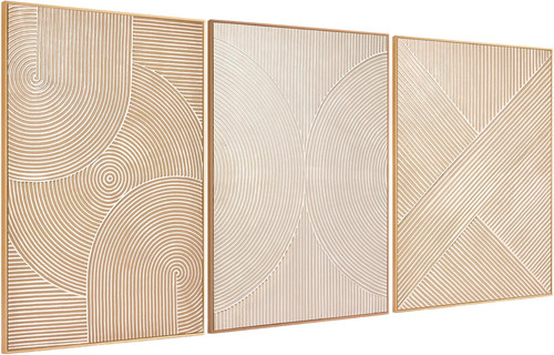 Large textured wall art - textured, set
