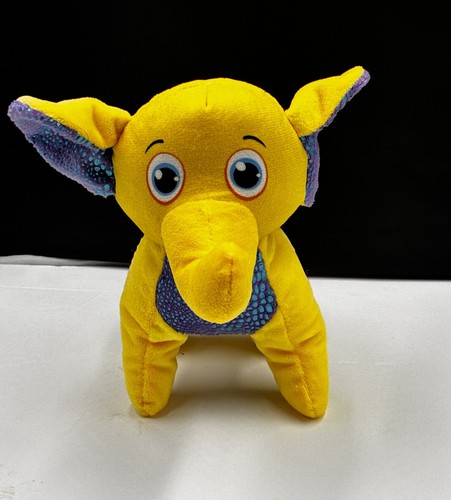 Plush yellow elephant purple - elephant,