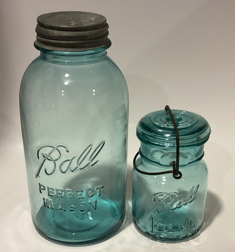 Vintage blue ball - vintage, jar
