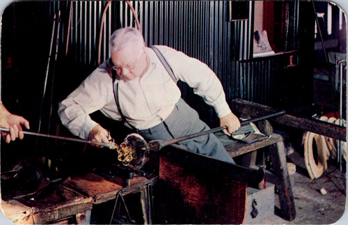 Vintage postcard corning glass - corning,