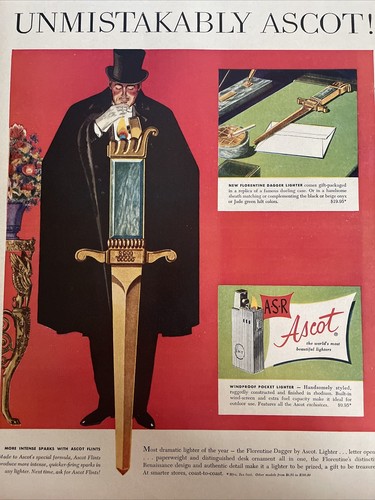 1952 vintage ascot print add - 1952,