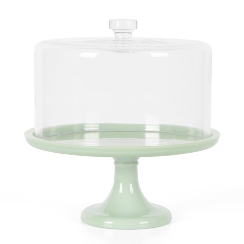 Jadeite cake stand w - 10", w/
