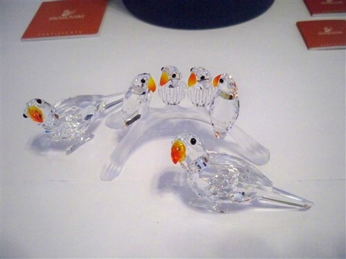 Swarovski parrot family set - family, of