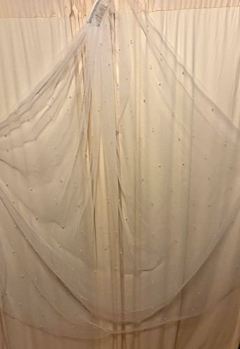 Ivory cathedral wedding veil - ivory,