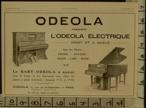1928 odeola player - player, piano