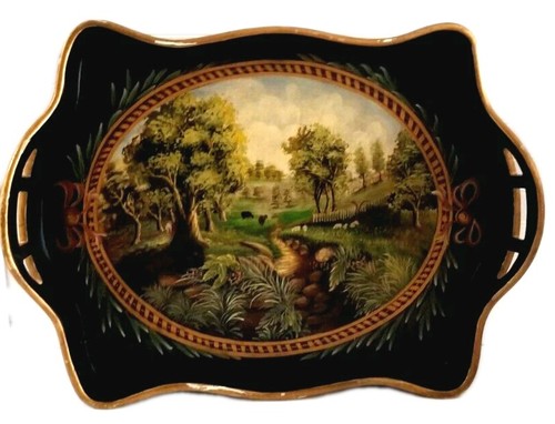 Black wood serving tray - tray, butler
