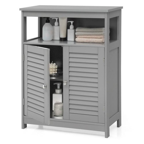 Grey farmhouse bathroom linen - grey,