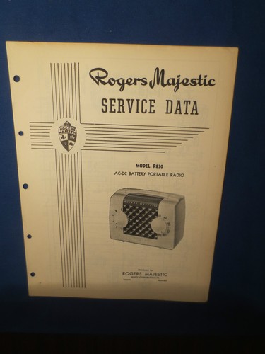 Rogers majestic r830 radio - rogers,
