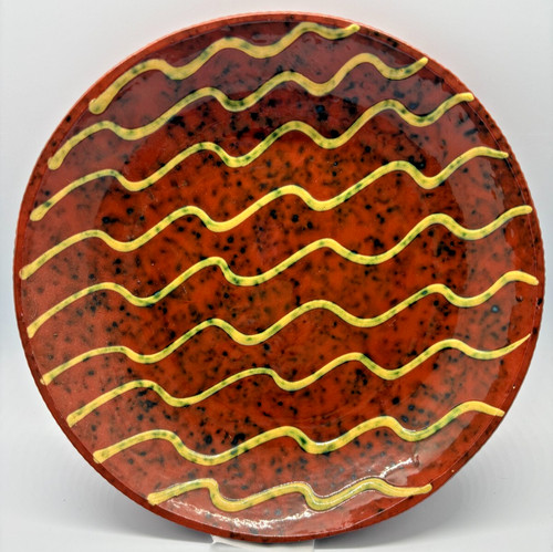Folk art pottery - plate, bowl
