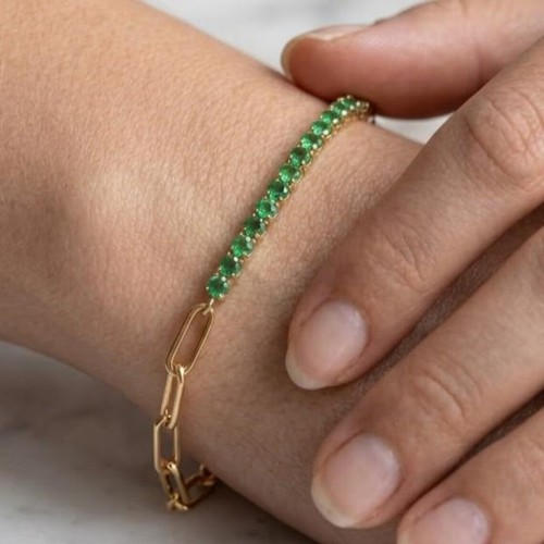 6ct natural green emerald - green,