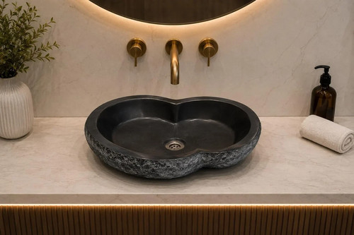 Black marble double - black,