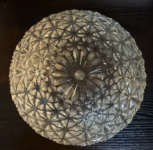 Vintage clear glass dome - vintage,