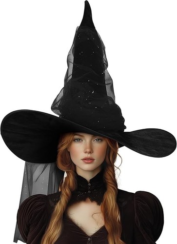 Women black witch hat - witch,