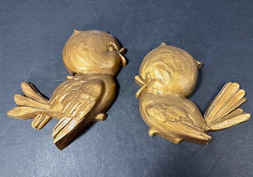 Vtg pair gold tweety - gold, birds