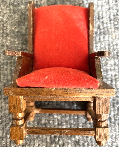 Vintage dollhouse chair wood - vintage,