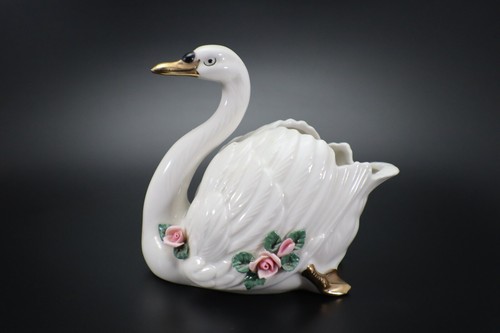 Dresden swan figurine - swan,