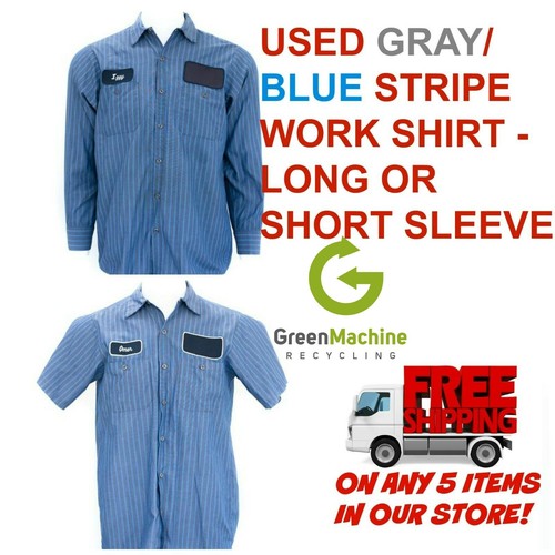 Used work shirts gray - used, gray/blue