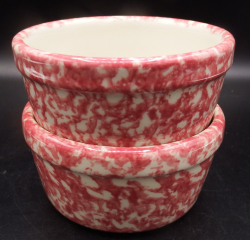 Henn red spongeware bowls - henn,