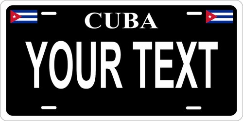 Cuba black license plate - cuba,