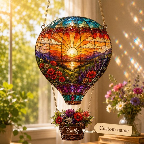 Hot air balloon suncatcher - air,