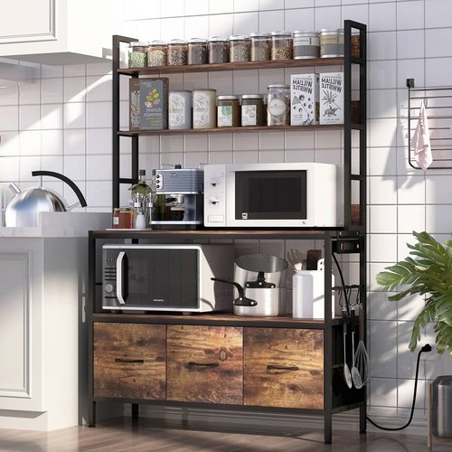 Black metal kitchen baker - black,