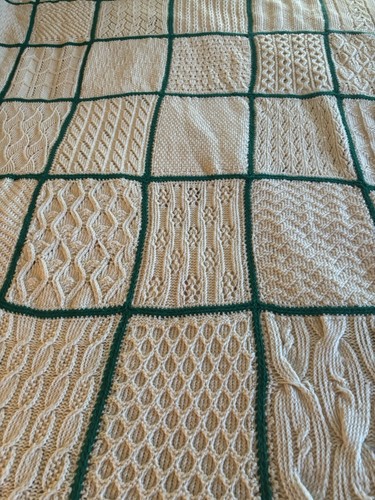 Hand knit irish bedspread - knit,