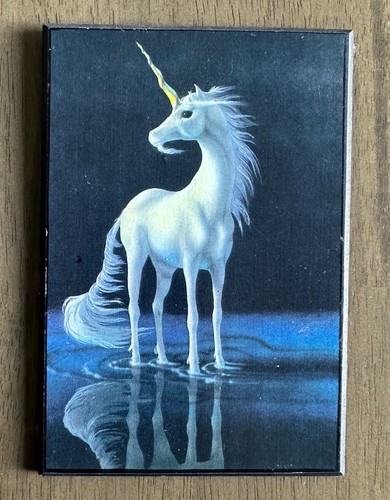 Vintage 80s unicorn wood wall - unicorn,