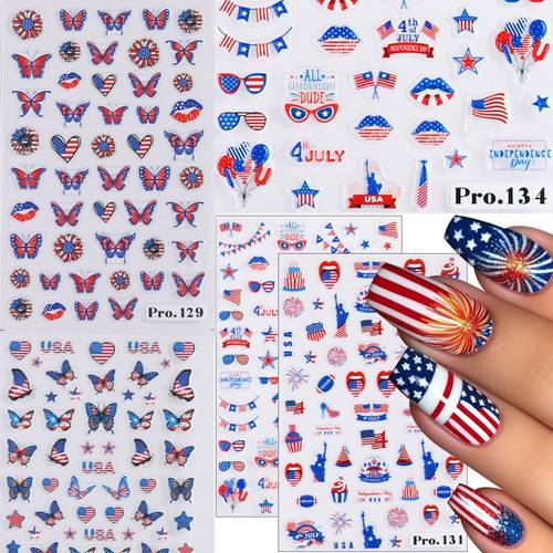 Sheets 4th july nail - 6,