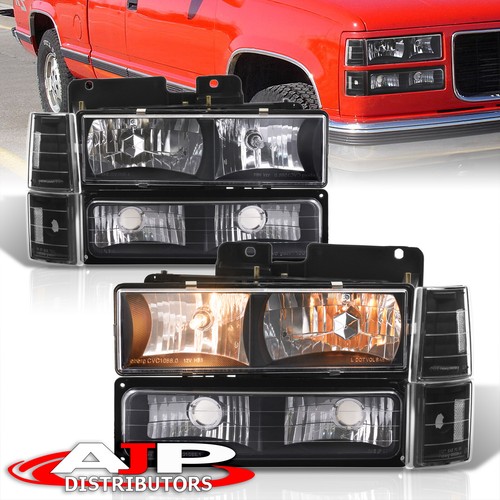 Black head lights - black, lamp
