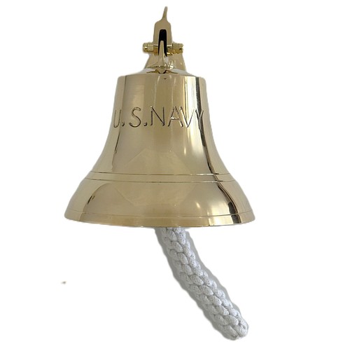 Brass navy bell - 8", solid