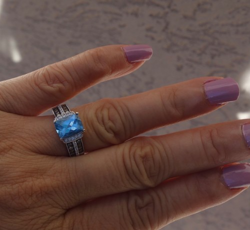 Blue topaz diamond vian - topaz,