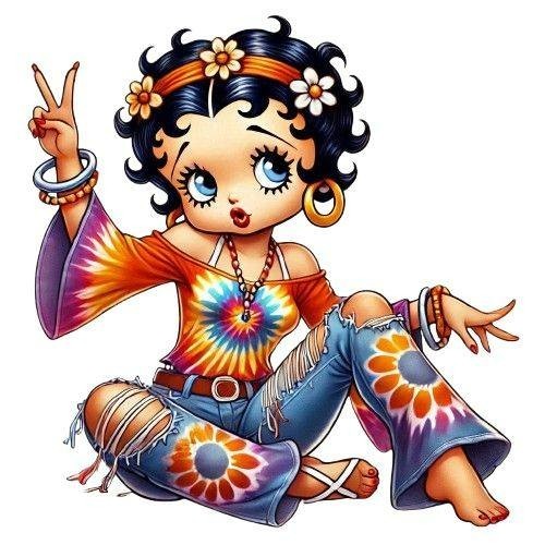Hippie betty boop - hippie,