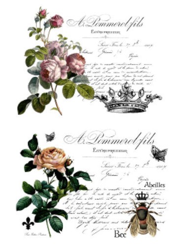 Vintage image french flower - image,