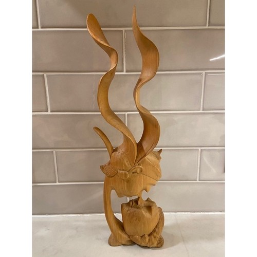 Vintage hand carved wood - carved,