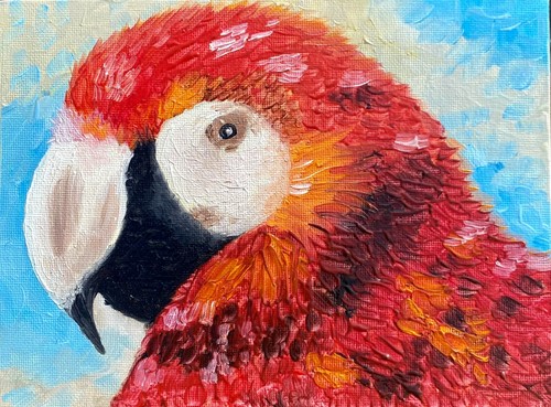 Parrot painting original - painting,