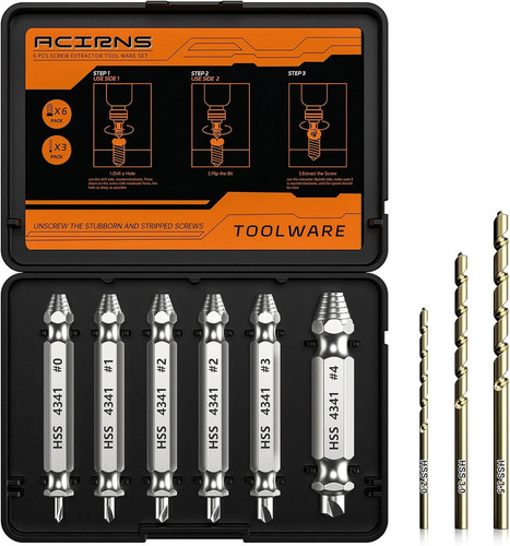 Damaged screw extractor - damaged,