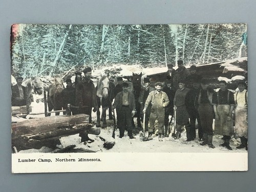 1910 logging lumber camp - c,