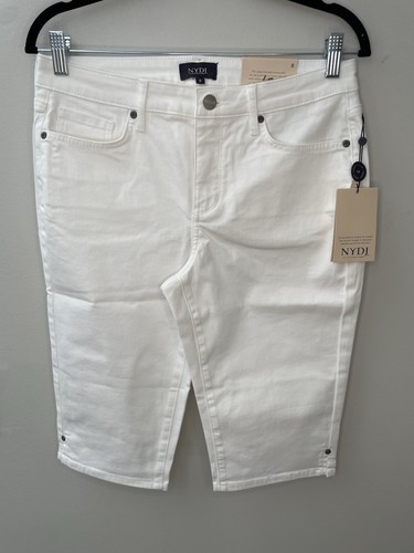 Nydj bike capri riveted white - nydj,