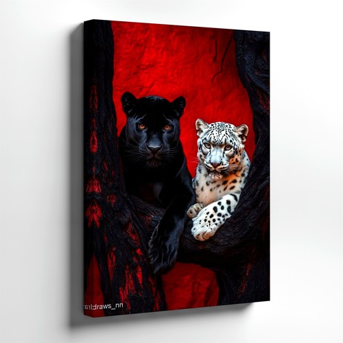 Wall art black panther snow - art,